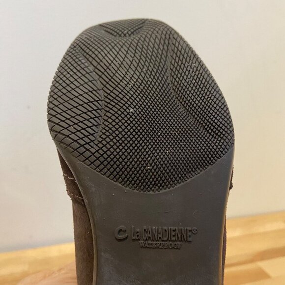 Brown Suede La Canadienne Womens Slip-On Heeled Shoes Size 6.5 waterproof Canada - Picture 8 of 16